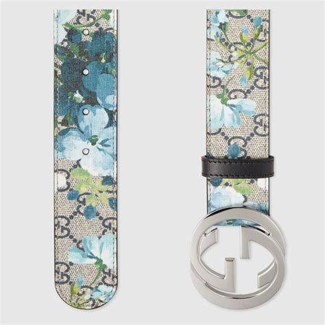 bloom gucci belt|Gucci emblem belt.